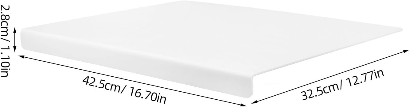 DOITOOL Acrylic Non-slip Cutting Board 16.7x12.8 Inch Oversized Kitchen Chopping Mat for Vegetables Fruits and Pastry Dough Rolling, White 3mm Thick Countertop Serving Platter