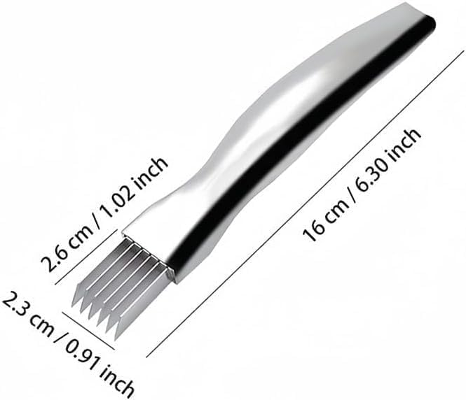 Shred Silk The Knife - Chopped Green Onion Knife - Kitchen Vegetable Cutter Sharp Scallion Shredding Cutter Shred Slicer Household Multifunctional Food Slicer Home Kitchen Gadget (1, Gold)