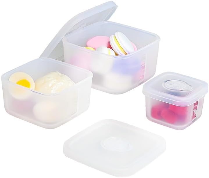 OTB Set of 2 Reusable Silicone Containers Clear, Nesting Leak-free Silicone Food Storage Boxes, BPA Free, Airtight, Dishwasher and Freezer Safe