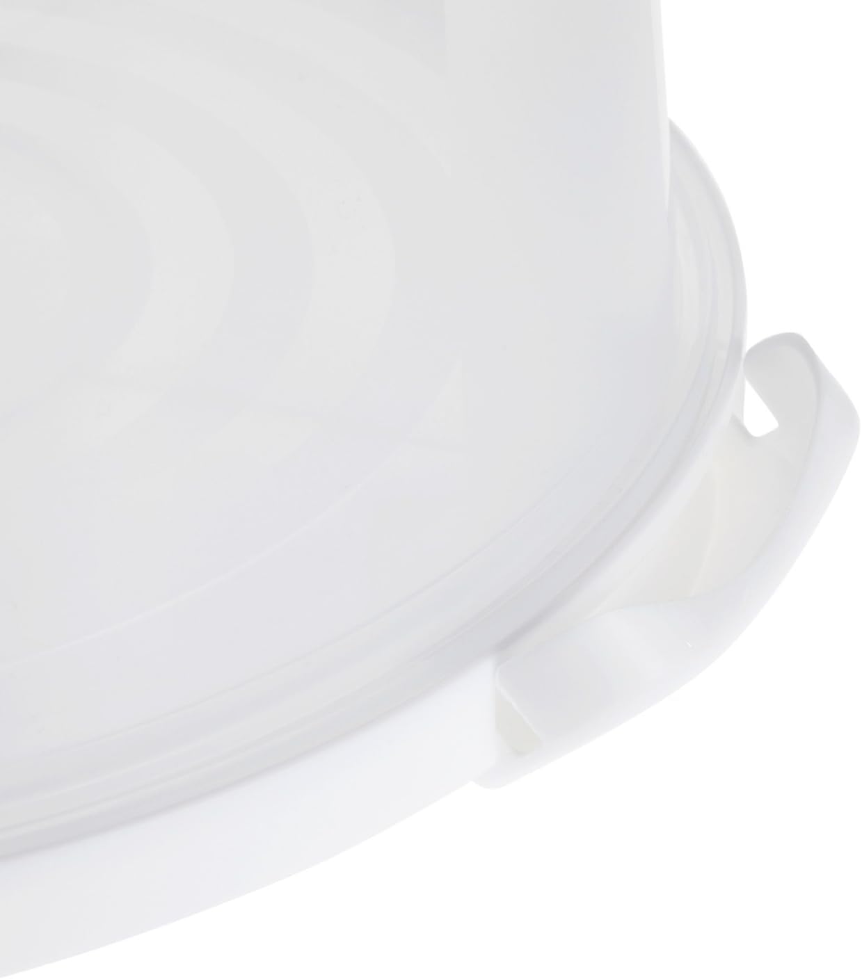 Juvale Round Cake Carrier - Secure Lid & Handle Storage Container - Collapsible Reusable Plastic Container for Cakes, Pies & Cupcakes - 12" Dia x 5.9" H