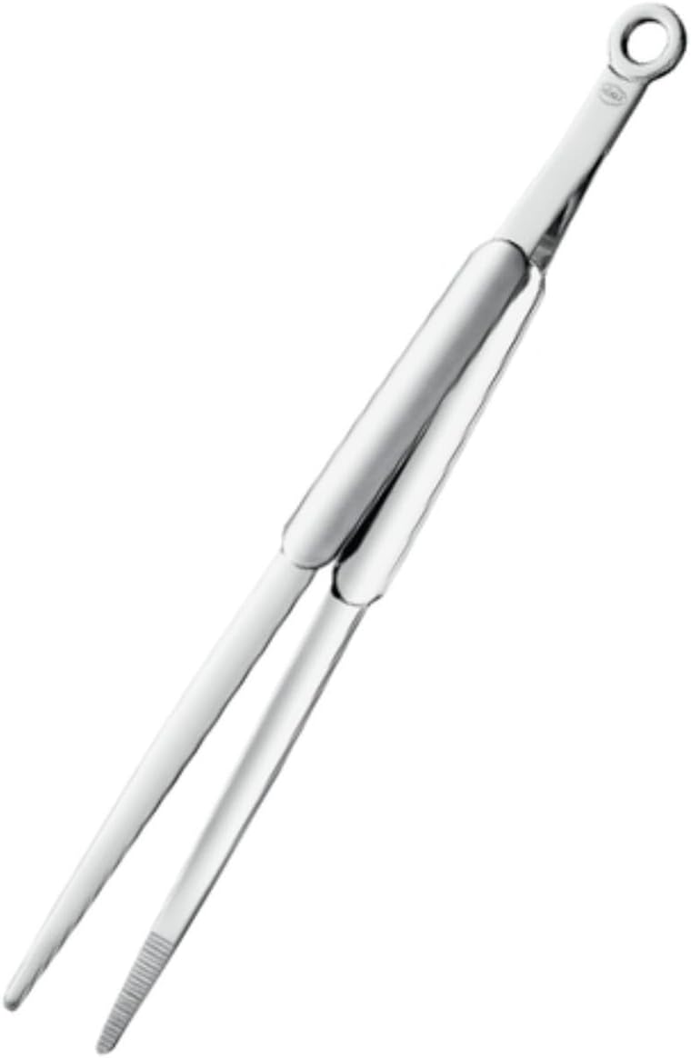 Rosle 12986 Stainless Steel Fine Tipped with Silicone Needle-Nose Pliers Cooking Tongs