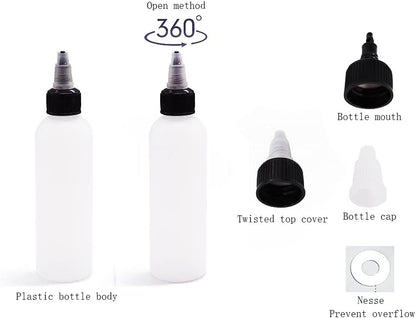 Uyuxxu 8 oz Plastic Condiment Squeeze Bottles,Multipurpose Squirt Bottles,Clear Sauce Bottle with Lids for Dressing,Ketchup,Grilling,Syrup,BBQ Sauce
