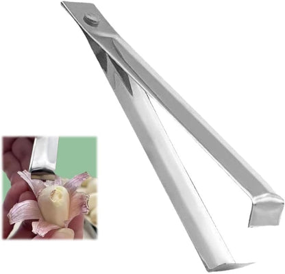 Silver Fish Bone Tweezers, Garlic Peeler Garlic Tweezer Remover Tool,2024 New Garlic Peeler Garlic Tweezer Remover Tool Tongs for Cooking Practical Gadgets Vegetables Tools Seasoning and Spice