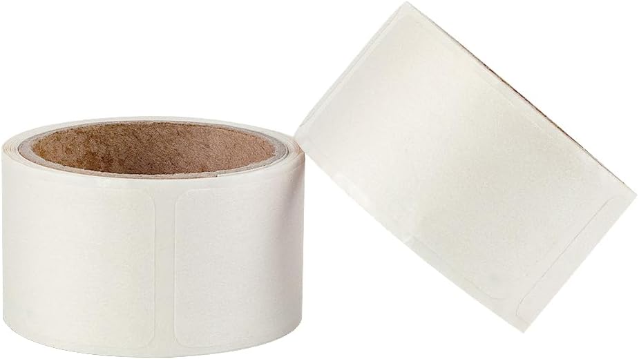 NATURALABEL 240 PCS Blank Dissolvable Food Labels - No Residue, for Meal Prep & Food Storage Containers (1" x 2")