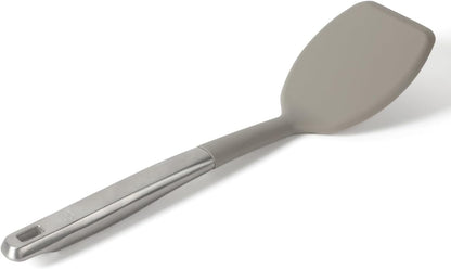 Calphalon Slotted Turner, Kitchen Flipping Spatula, Slotted Spatula, Stainless Steel Turner with Silicone Heat Resistance Handle, Nonstick-Safe Spatula for Draining and Flipping (Navy)