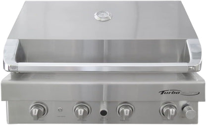 Turbo Elite 32-inch 4-Burner Built-In BBQ Gas Grill - Natural Gas