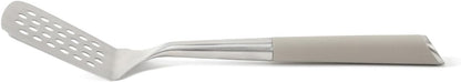 Calphalon Slotted Turner, Kitchen Flipping Spatula, Slotted Spatula, Stainless Steel Turner with Silicone Heat Resistance Handle, Nonstick-Safe Spatula for Draining and Flipping (Navy)