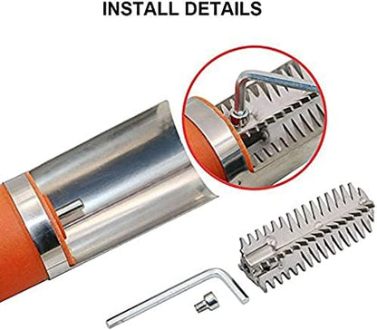 Electric Fish Scaler with Extra Stainless Steel Roller Blade for Scraping Salmon and Other's Fish,Powerful Cordless Fish Scale Remover Cleaner Skinner Kit Designed with 12V Rechargeable Battery
