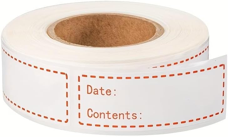100-Pack Removable Freezer Labels, Waterproof Food Storage Stickers for Date & Contents Marking - Colors A