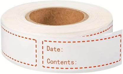 100-Pack Removable Freezer Labels, Waterproof Food Storage Stickers for Date & Contents Marking - Colors A