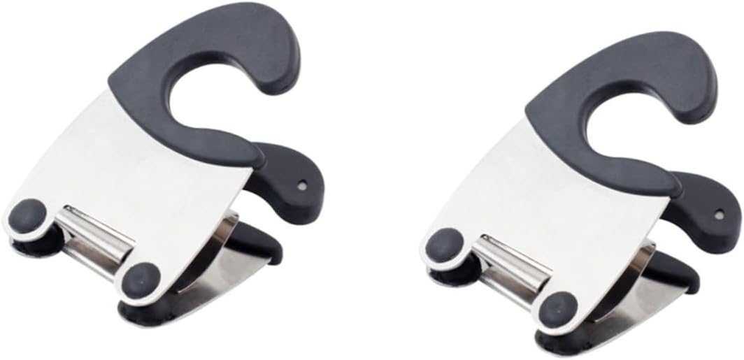 2pcs Pot Clip Spoon Holder - Stainless Steel Utensil Rest for Kitchen Cooking Clip for Spoon Ladle and Spatula Compact Design for Easy Storage