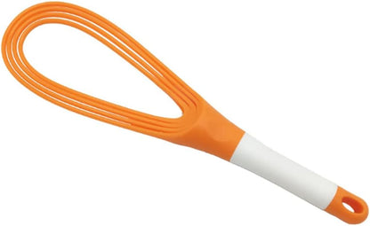 Kitchen Twist Whisk, 29CM Plastic Flat Balloon Whisk Thick Wire Egg Frother Beater Non Stick Cookware For Cooking Blending Whisking Stirring, Purple