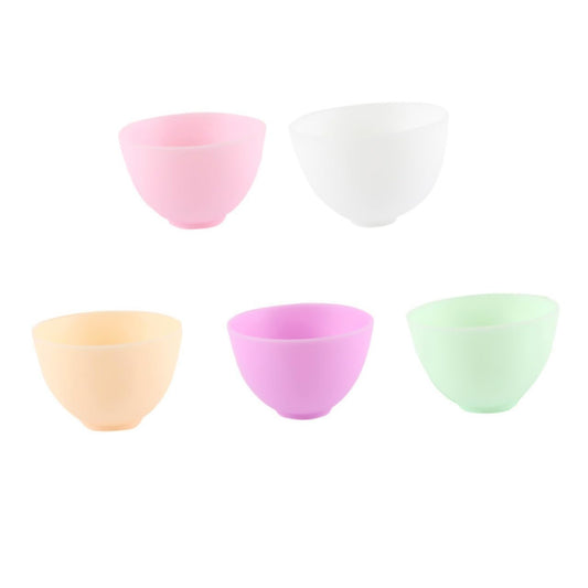 5 Pcs Odorless Anti-Drop Silicone Mixing Bowl Set 10.5x7cm Home Use Prep Measuring Bowls for DIY Facial Masks and Cooking
