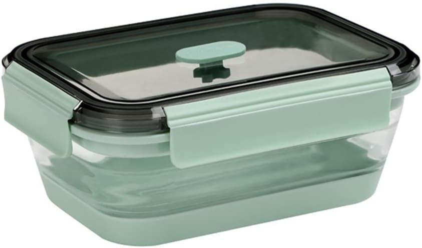 Collapsible Food Storage Containers with Lids, 4 Pack, 40 oz Silicone 1-Compartment Meal Prep Containers Reusable, Lunch Bento Boxes for Adults, Microwave Freezer Dishwasher Safe, BPA-Free, Black