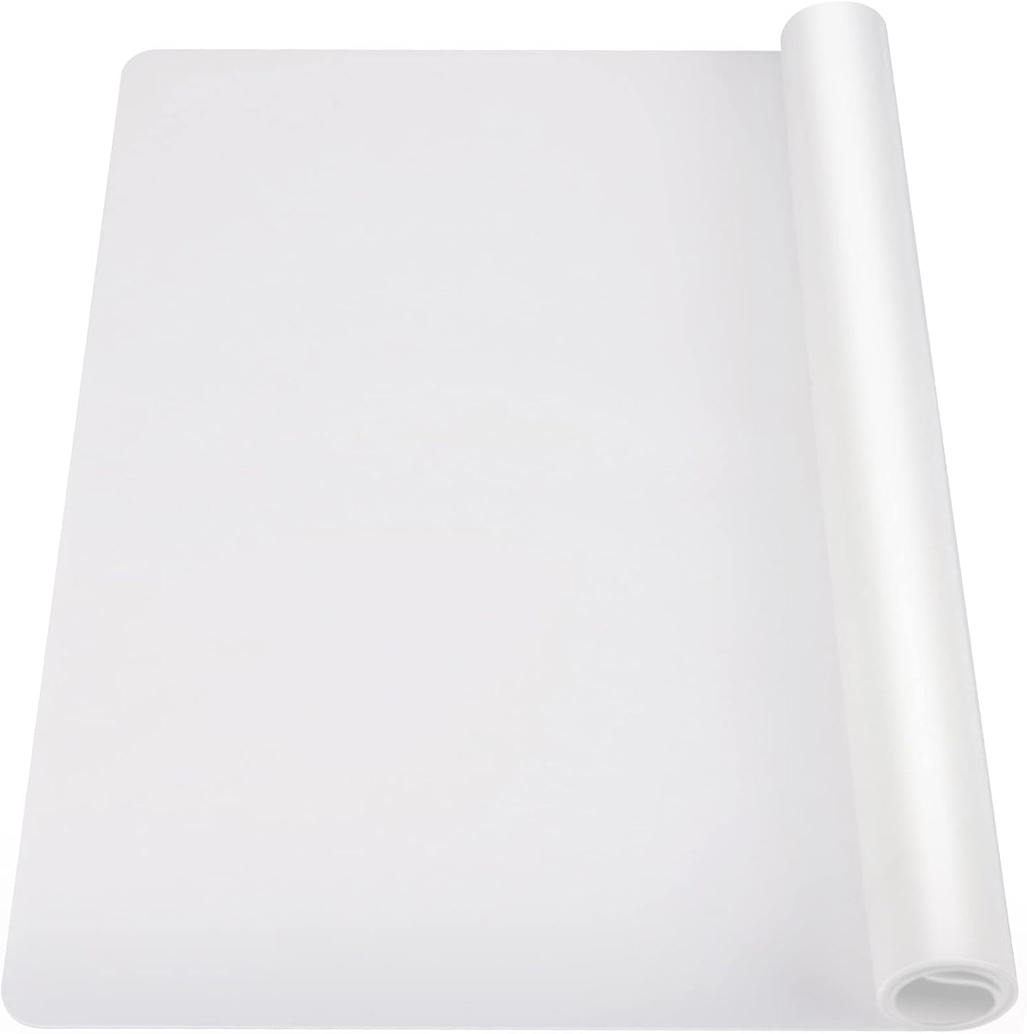 Ewen 25.6x17.7in Large Silicone Kitchen Counter Mat, 2mm Thick Heat Resistant Countertop Protector, Baking Silicone Mat under Air Fryer Toaster Oven Microwave Coffee Maker Cutting Board Drill Black
