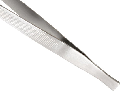 Mercer Culinary 18-8 Stainless Steel Chef Plating Tongs, Offset Tip, 6-1/2 Inch