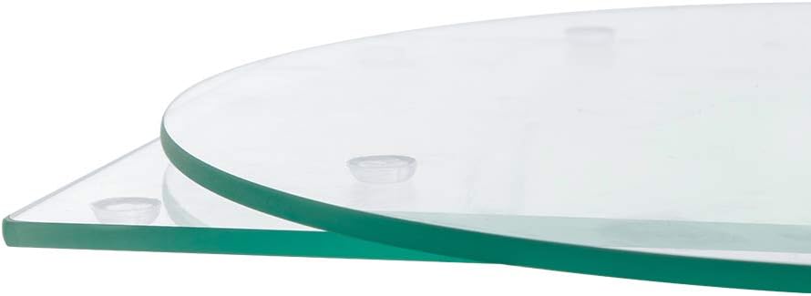 Murrey Home Glass Cutting Board Set for Kitchen Counter, Tempered Glass Chopping Boards Dishwasher Safe, Small Clear Countertop Tray, 16"x12"x2PC