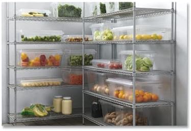 Rubbermaid Commercial Products Polycarbonate Food Storage Box/Tote, 2 Gallon, Clear, for Restaurant/Kitchen/Cafeteria