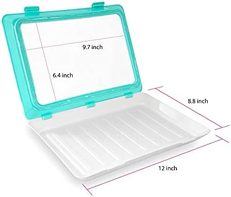 2022 Version 2 Pack - Stacking Food Storage Trays, Stretch Cover, Save Space and Keep Food Fresh, Reusable, Dishwasher & Freezer Safe, Durable, Meal-Prep, Food Storage Containers