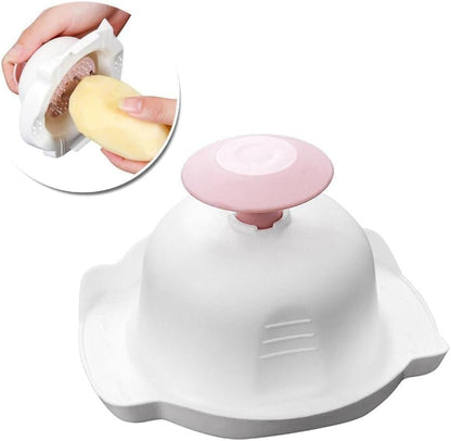 Blue Food Safety Holder for Mandolin Slicer or Grater,Finger Anti-Cut Protectors for Vegetable Grater, Food Slicer Cutter Finger Guard for Mandoline Cutting for Kitchen and Dining