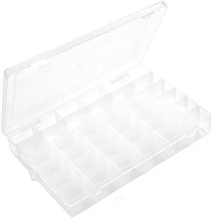 Clear Visible Plastic Storage Box with Removable Dividers, 36 Grids, Suitable for Jewelry, Screws Hardware Accessories Organizer, Crafts, Fishing Tackle