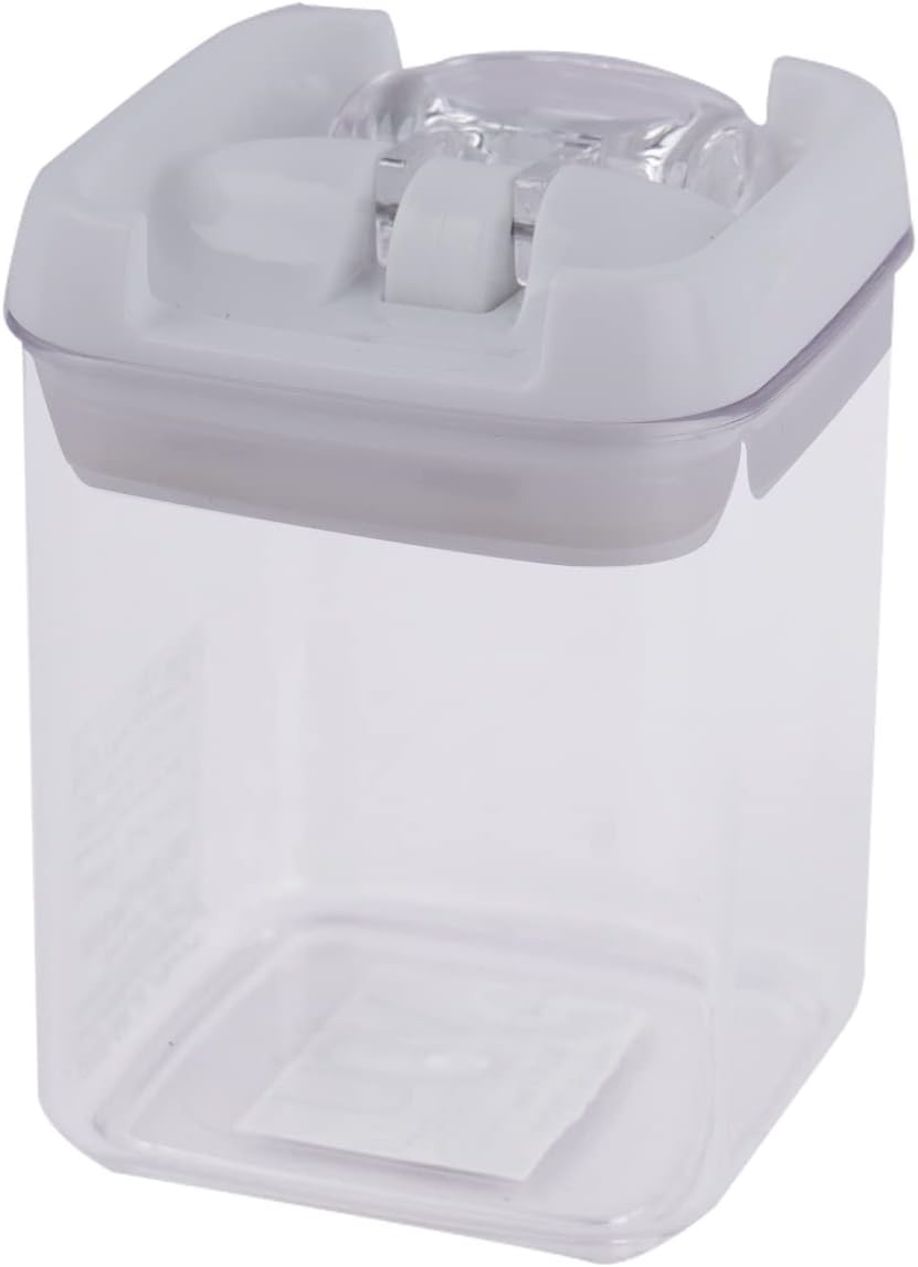 Felli®️ Flip-Tite Acrylic Airtight Food Storage Container With Flip Lid - 270ml | Leak Proof, BPA Free Plastic Container For Kitchen | Easy To Open Ring Handle | Stackable Multipurpose Jar Canister