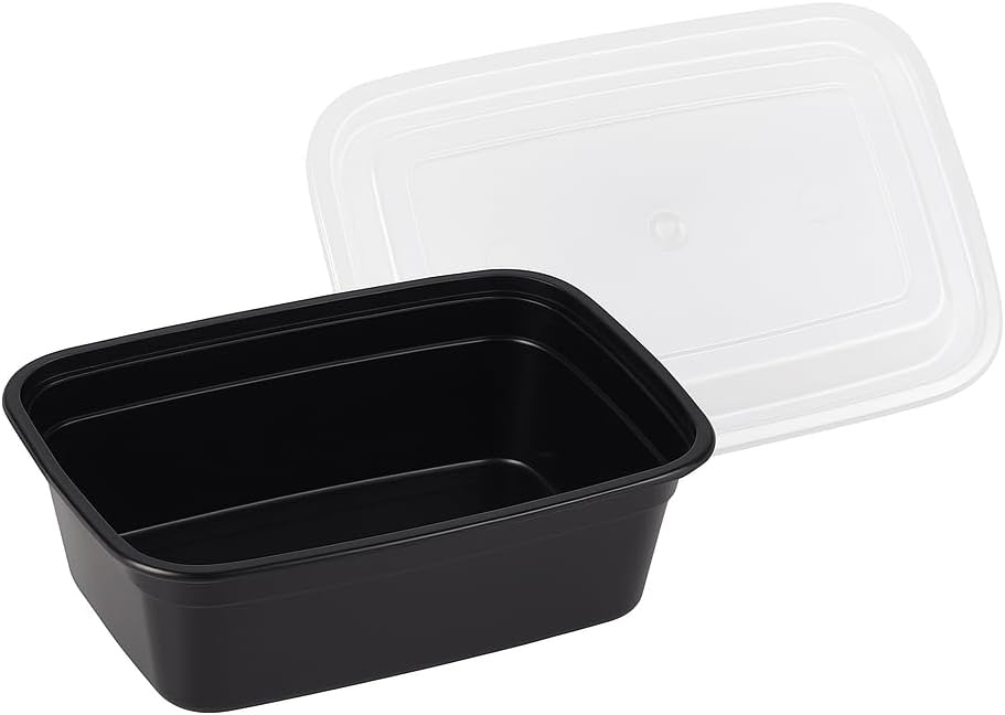 10-Piece Meal Prep Food Storage Containers with Lids – Reusable Plastic Lunch Boxes for Portion Control, Freezer and Microwave Safe, Stackable and Dishwasher Friendly