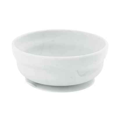 Bumkins Baby Bowl, Silicone Suction, for Babies, Toddlers and Kids, Baby Led Weaning, Feeding Essentials, Platinum Silicone, Non Skid Sticky Bottom, Supplies for Children Ages 6 Months Up, Gray