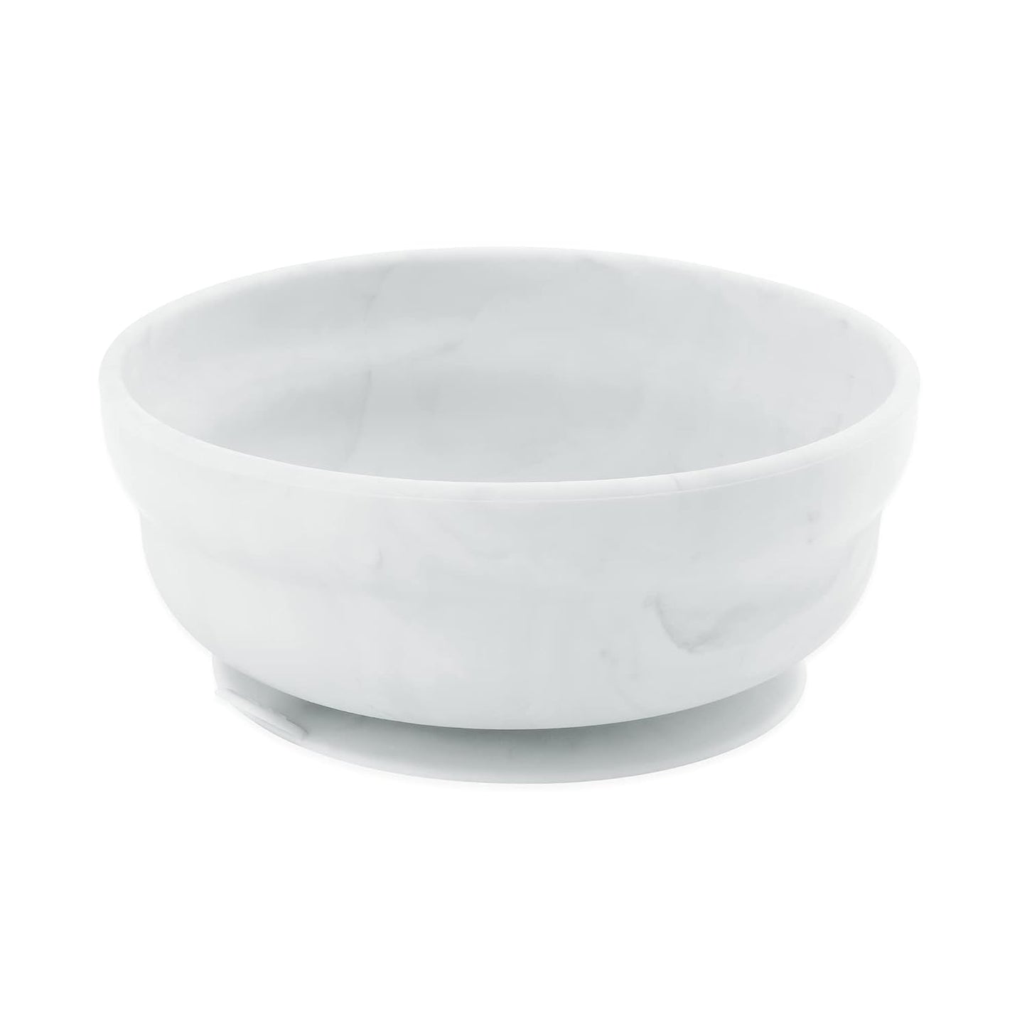 Bumkins Baby Bowl, Silicone Suction, for Babies, Toddlers and Kids, Baby Led Weaning, Feeding Essentials, Platinum Silicone, Non Skid Sticky Bottom, Supplies for Children Ages 6 Months Up, Gray