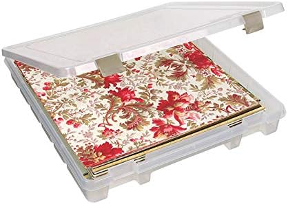 ArtBin 9101AB Super Satchel Slim with Removable Dividers, Art & Craft Organizer, [1] Plastic Storage Case, Clear, Divided Compartments