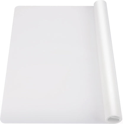 Ewen 25.6x17.7in Large Silicone Kitchen Counter Mat, 2mm Thick Heat Resistant Countertop Protector, Baking Silicone Mat under Air Fryer Toaster Oven Microwave Coffee Maker Cutting Board Drill Black