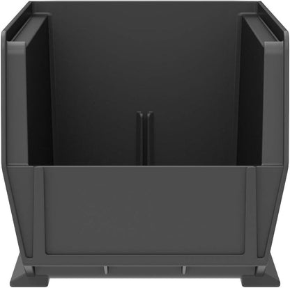 Akro-Mils 30234 AkroBins Plastic Storage Bins, Space-Saving Stackable Bins for Garage, Pantry, Craft Organization, 15" x 5" x 5", Clear, 12-Pack
