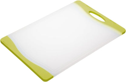 Colourworks Polyethylene Reversible Cutting Board, Non Stick Non Slip Food Chopping Mat, 36.5 x 25 cm – White/Green