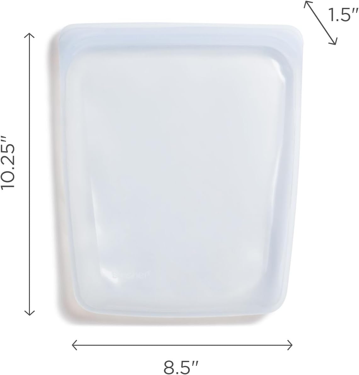 Stasher Premium Reusable Silicone Food Storage Bags, 2-Pack, Clear