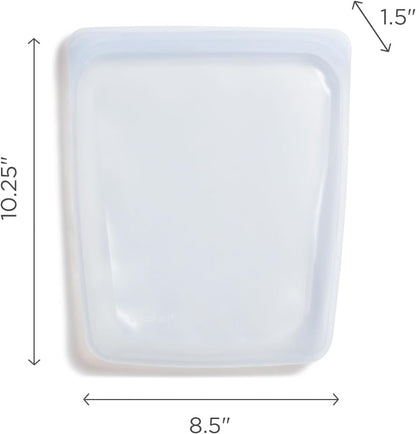 Stasher Premium Reusable Silicone Food Storage Bags, 2-Pack, Clear