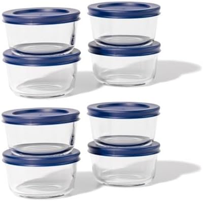 6-Piece Glass Food Storage Containers Set (3 Containers + 3 BPA-Free Lids) | 2-Cup, Leakproof | Microwave, Freezer, Oven & Dishwasher Safe | Ideal for Meal Prep & Pantry Organization, Pistachio