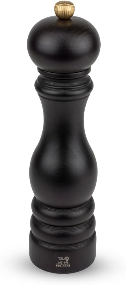 Peugeot Paris Classic Manual Pepper Mill - Adjustable Grinder - Beechwood, Chocolate, 7-Inch