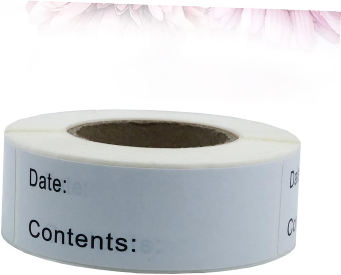 Ciieeo 1roll English Record Date Stickers Self-Adhesive Pastes for Kitchen Organization for Food Storage and Crafting Easy to Use Natural Unique Design