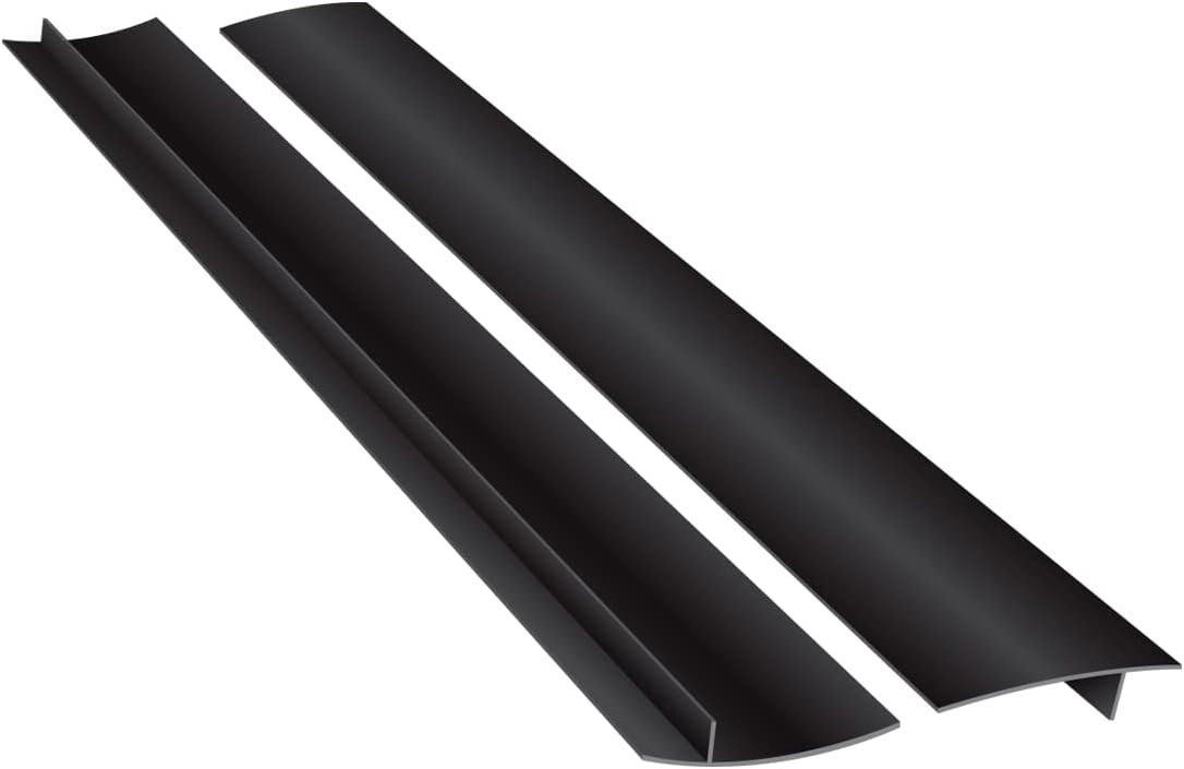 Kitchen Stove Silicone Gap Covers - Heat Resistant, 21 Inches, Black (2 Pack)