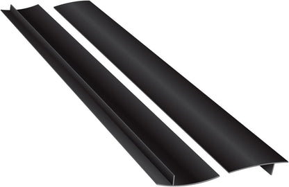 Kitchen Stove Silicone Gap Covers - Heat Resistant, 21 Inches, Black (2 Pack)