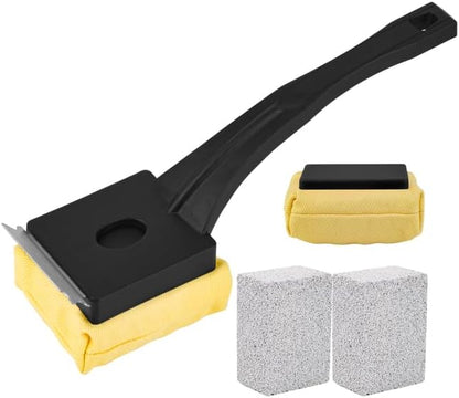 Grill Brush Bristle-Free – Steam Cleaning – Includes 2 Extra Brush Head – Heavy-Duty Barbecue Scraper