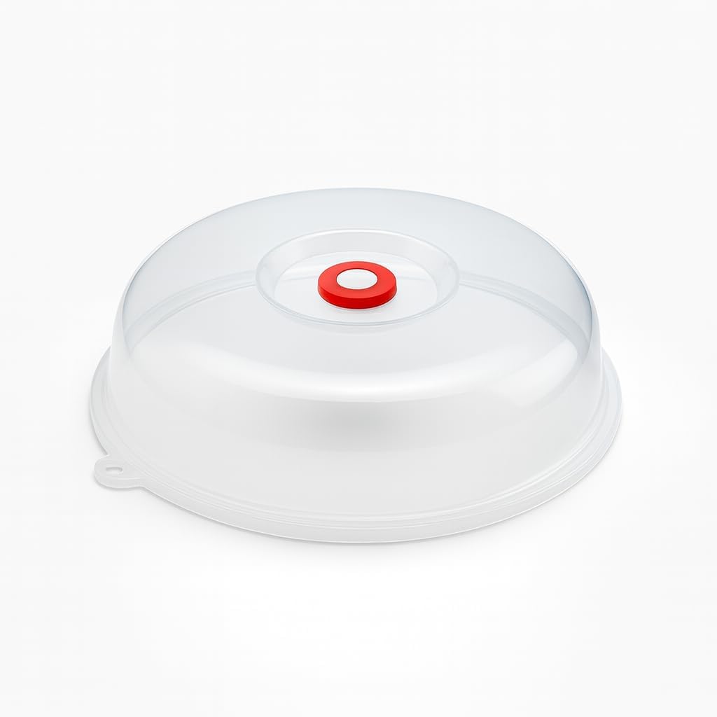 JapanBargain Microwave Plate Cover with Steam Vent, Easy Grip Splatter Guard Lid for Food Reheating, BPA-Free Plastic Dishwasher Safe, Made in Japan, 9 Inch