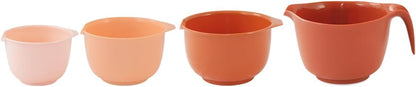 Glad Mixing Bowls with Pour Spout, Set of 4 - Nesting Plastic Bowls (1.2qt, 1.9qt, 2.8qt, and 3qt with Handle) - Non Slip Base, Dishwasher Safe Kitchen Cooking and Baking Supplies, Green