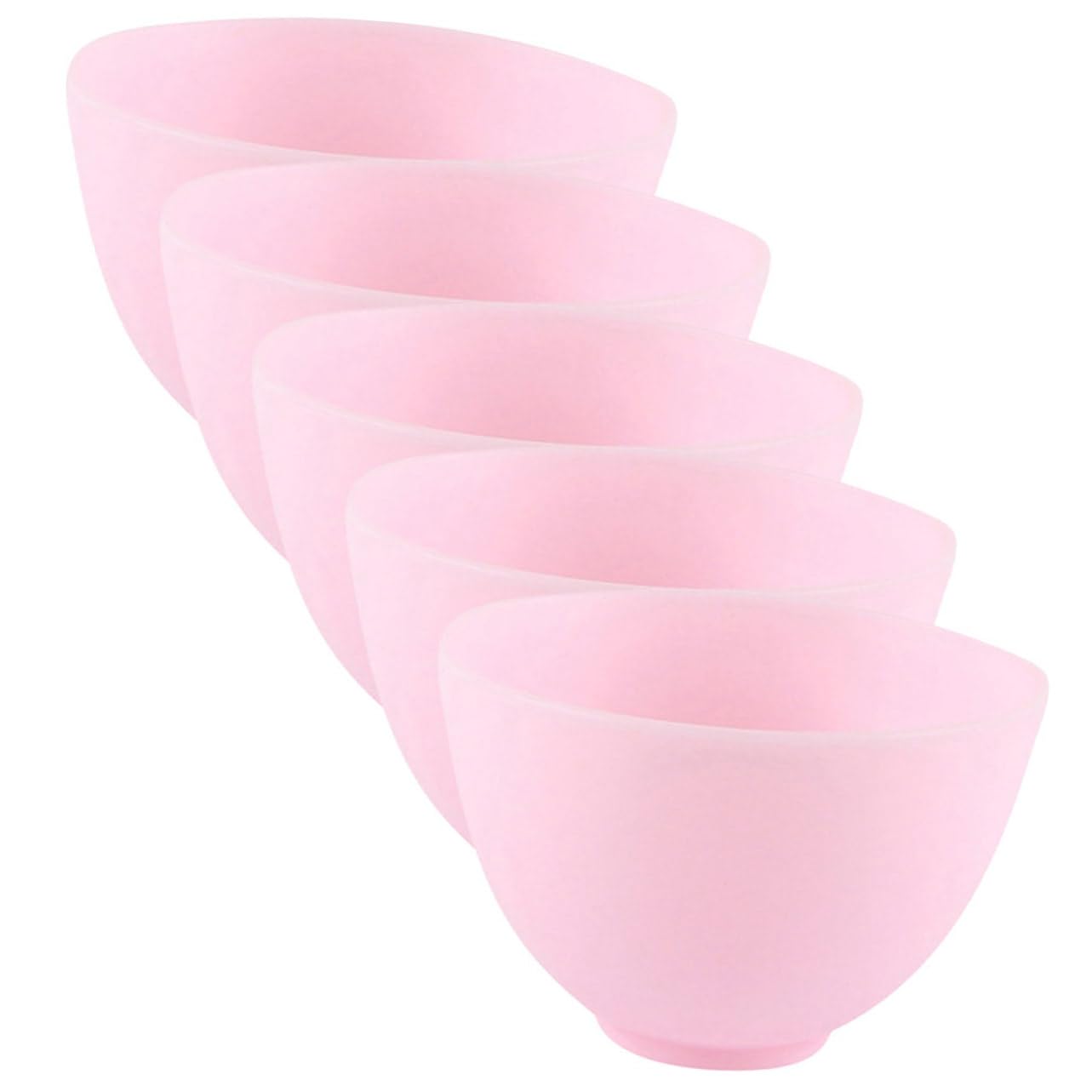 Didiseaon Silicone Mask Mixing Bowl Set 5pcs Facial Mask Mixing Bowl Spa Supplies Non-slip Easy to Clean