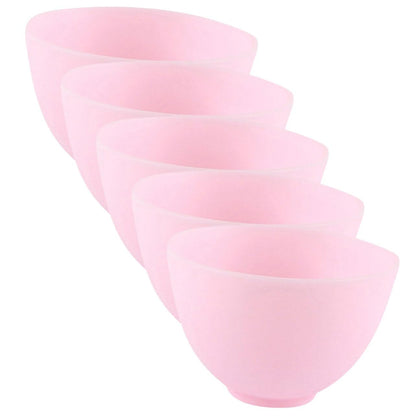 Didiseaon Silicone Mask Mixing Bowl Set 5pcs Facial Mask Mixing Bowl Spa Supplies Non-slip Easy to Clean
