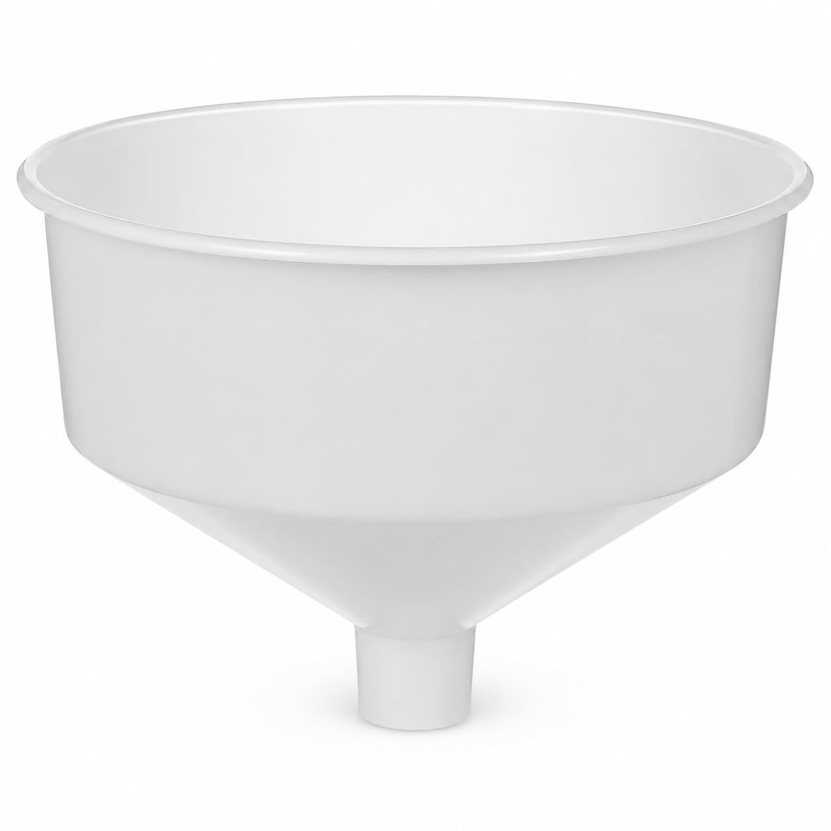 DOITOOL 10.43" Wide Mouth Plastic Funnel, Extra Large Food Grade Kitchen Funnels for Beer Oil Jam Beverage Filling, Liquid Dry Ingredients, 1-Pack White