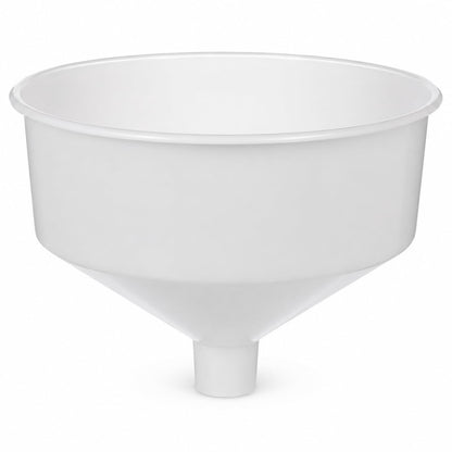 DOITOOL 10.43" Wide Mouth Plastic Funnel, Extra Large Food Grade Kitchen Funnels for Beer Oil Jam Beverage Filling, Liquid Dry Ingredients, 1-Pack White