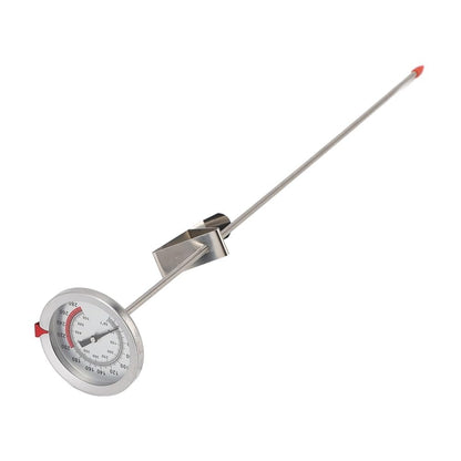 Stainless Steel Oil Fry Thermometer,Long Probe Food Temperature Gauge with Clip for Deep Frying,Candy,Milk,BBQ Cooking(M 30cm)