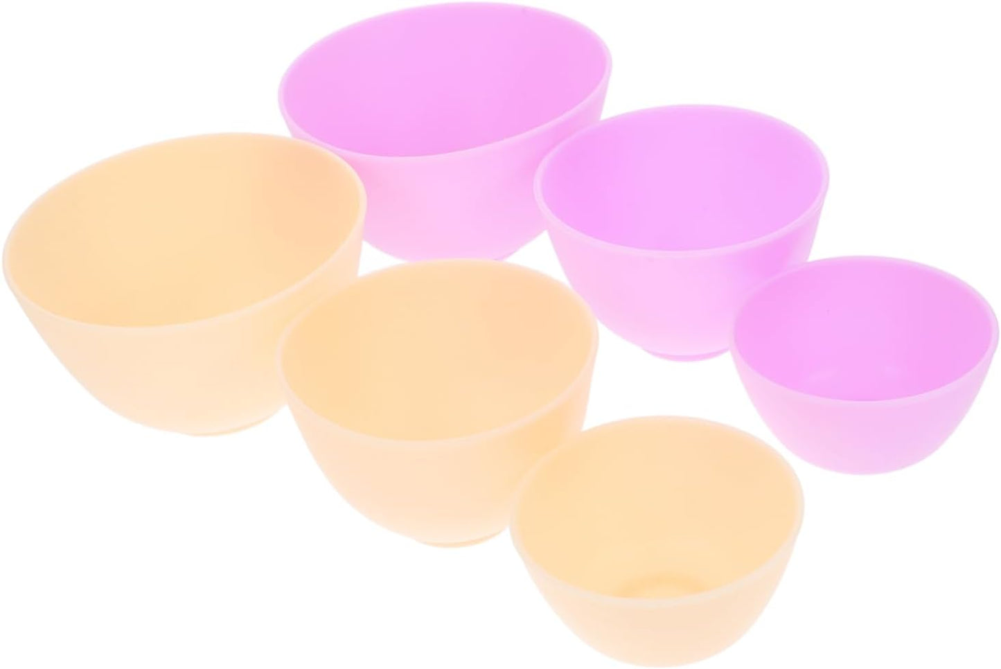 FOMIYES 6pcs Silicone Mask Mixing Bowl Diy Mask Tool Facial Bowl Mixing Tool Kit Silicone Makeup Spa Supplies