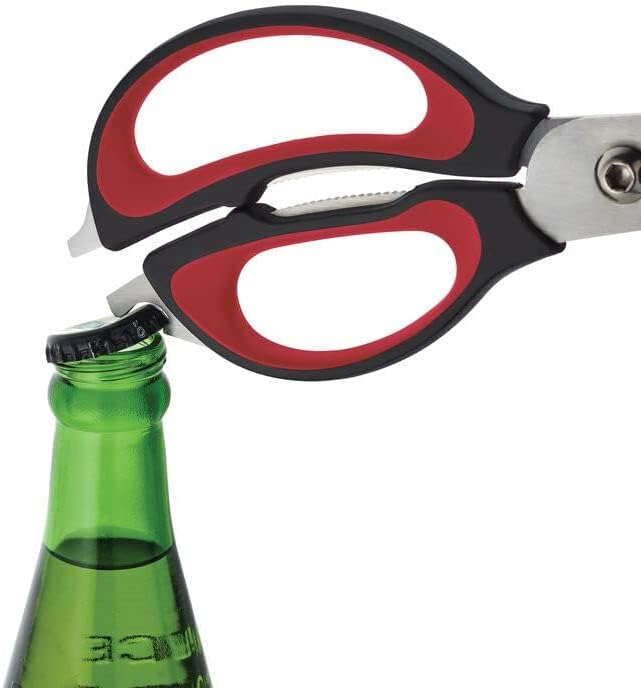 Farberware 4-in-1 Kitchen Scissors, High Carbon Stainless Steel, Black